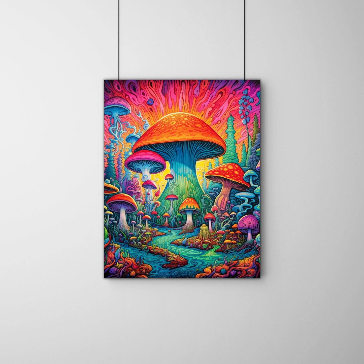 Psychedelic Mushroom Wall Art - InkTale