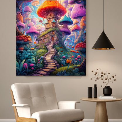 Magical Mushroom Forest Wall Art - InkTale