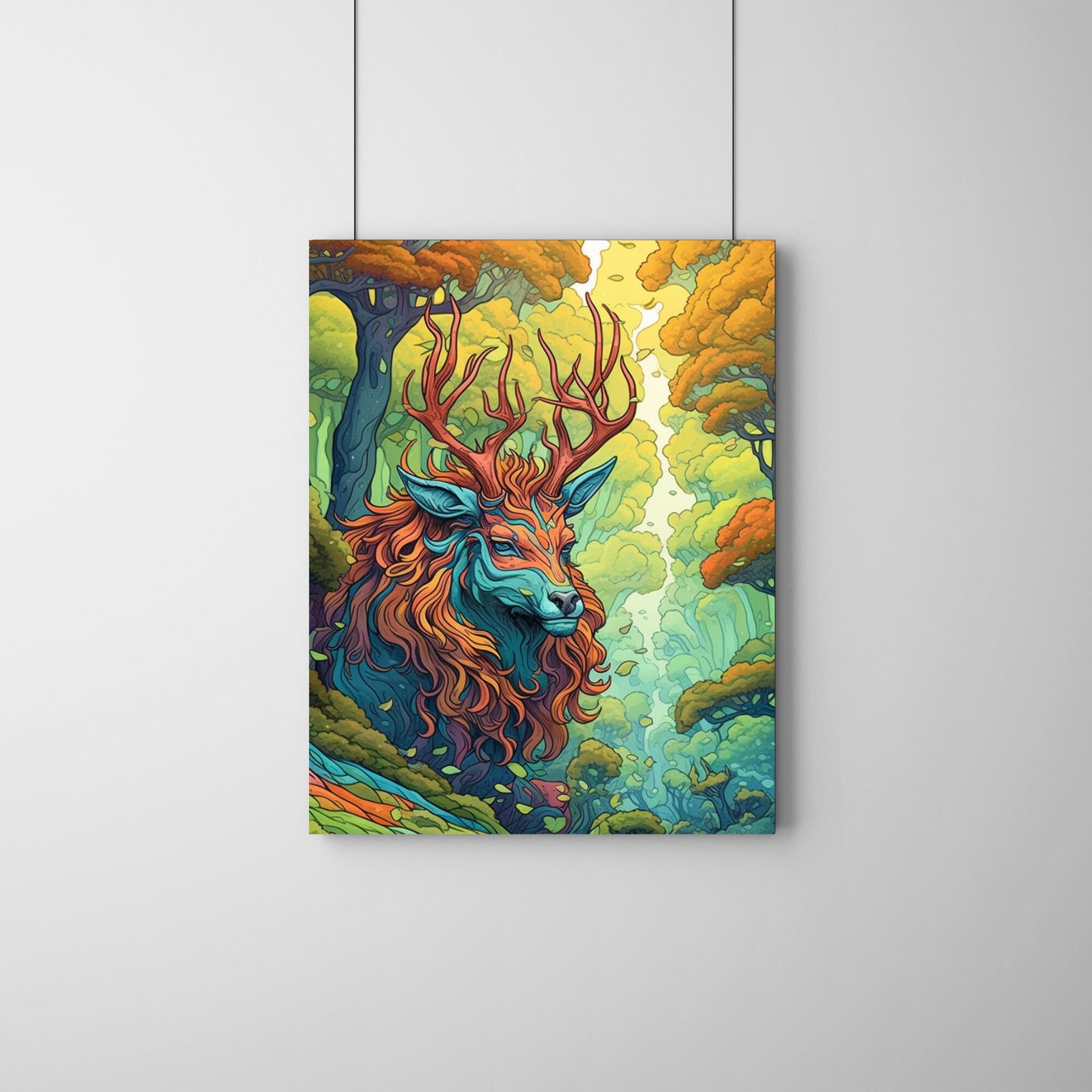 Woodland Deer Wall Art - InkTale