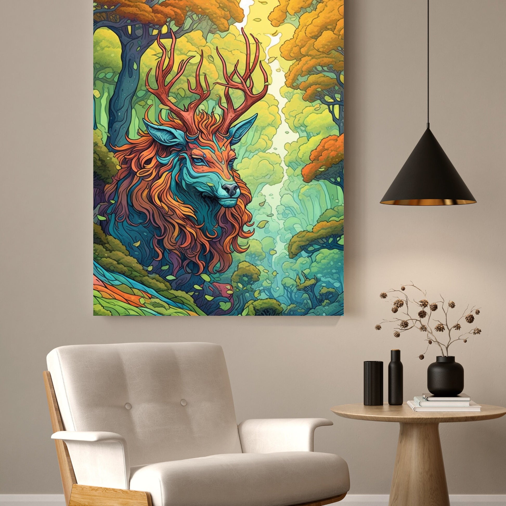 Woodland Deer Wall Art - InkTale