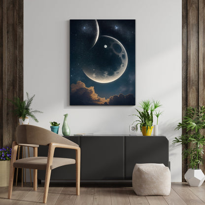 Night Sky Moon Wall Art - InkTale