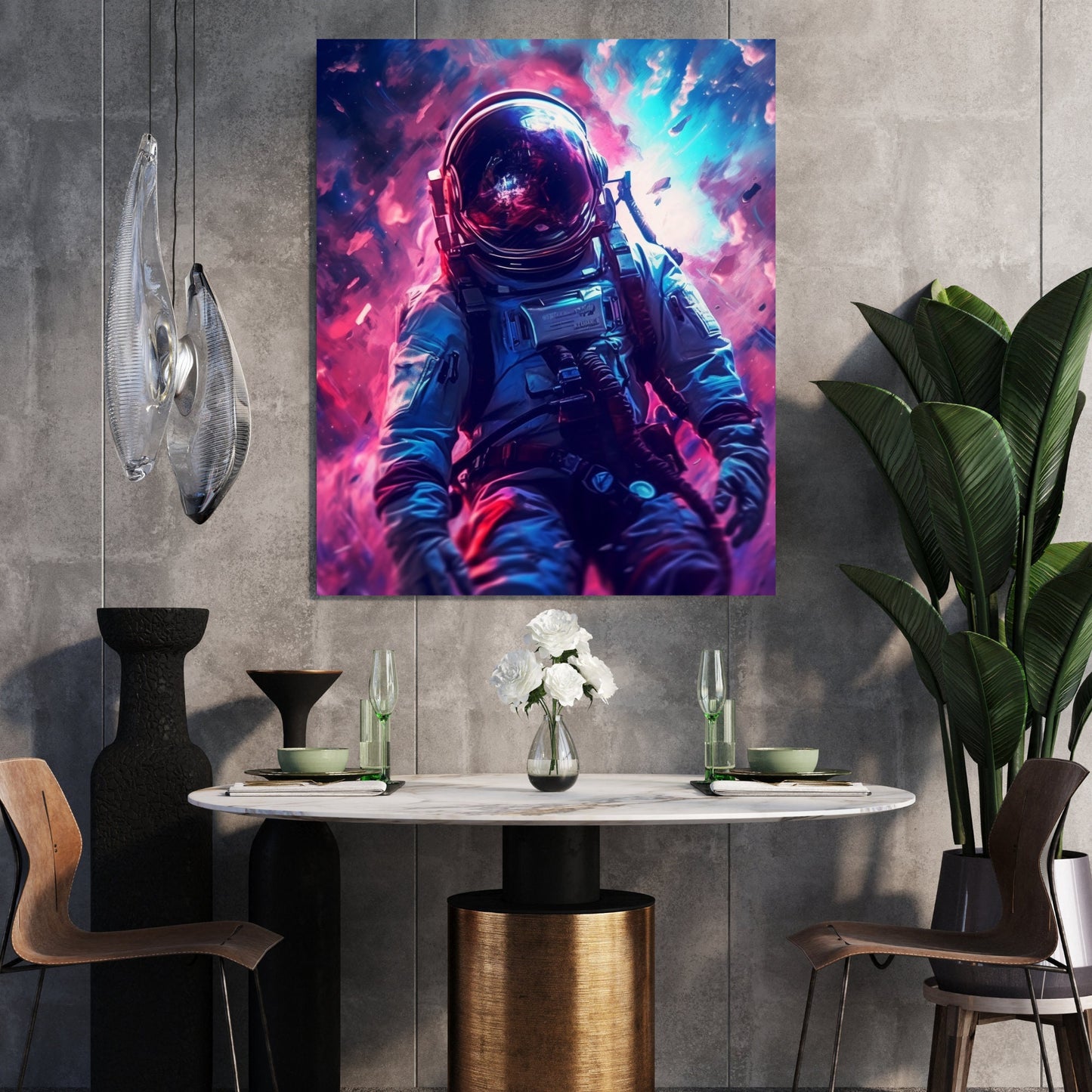 Psychedelic Astronaut Wall Art - InkTale