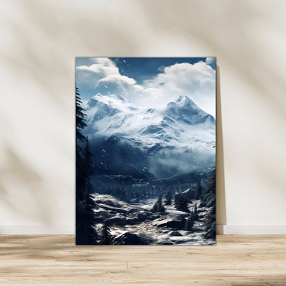 Snow Mountain LandScape Wall Art - InkTale